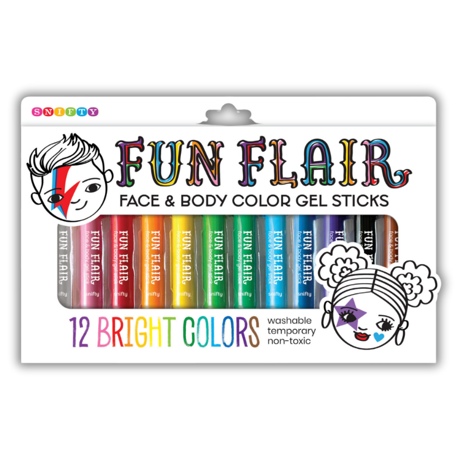 FACE & BODY COLOR GEL STICKS FUN FLAIR