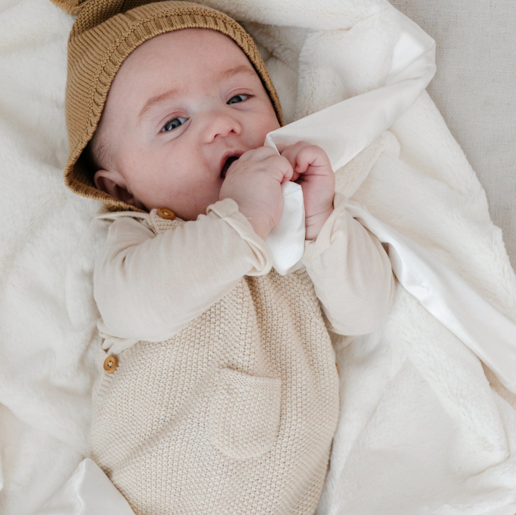 BLANKET SATIN TRIM IVORY