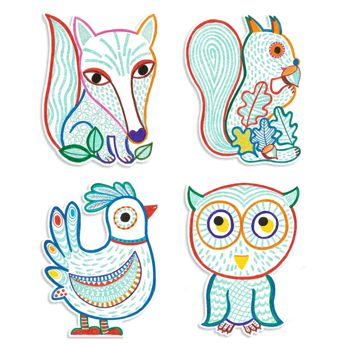 COLORING PAGES FOREST FRIENDS