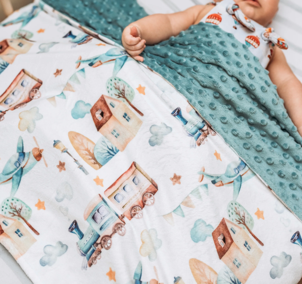 BLANKET MINKY PLANES TRAINS & AUTOS