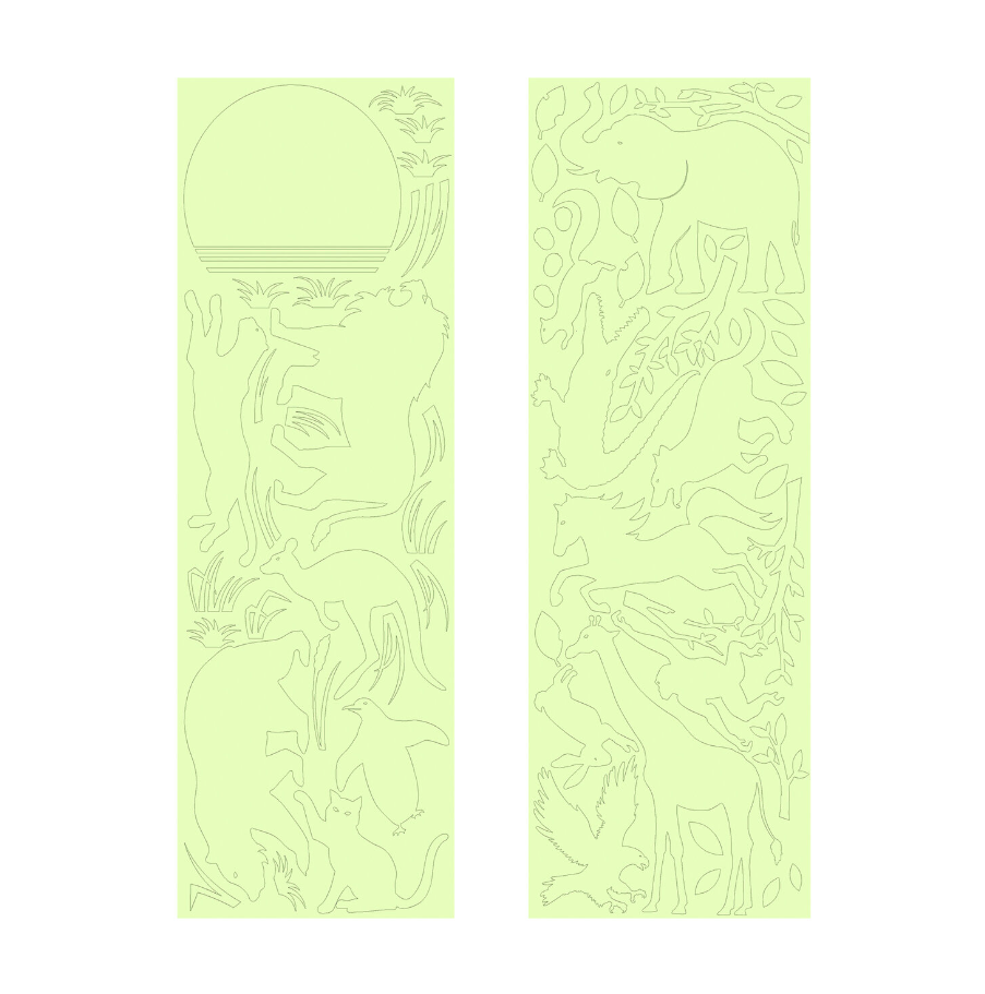 SAFARI ANIMAL GLOW STICKERS