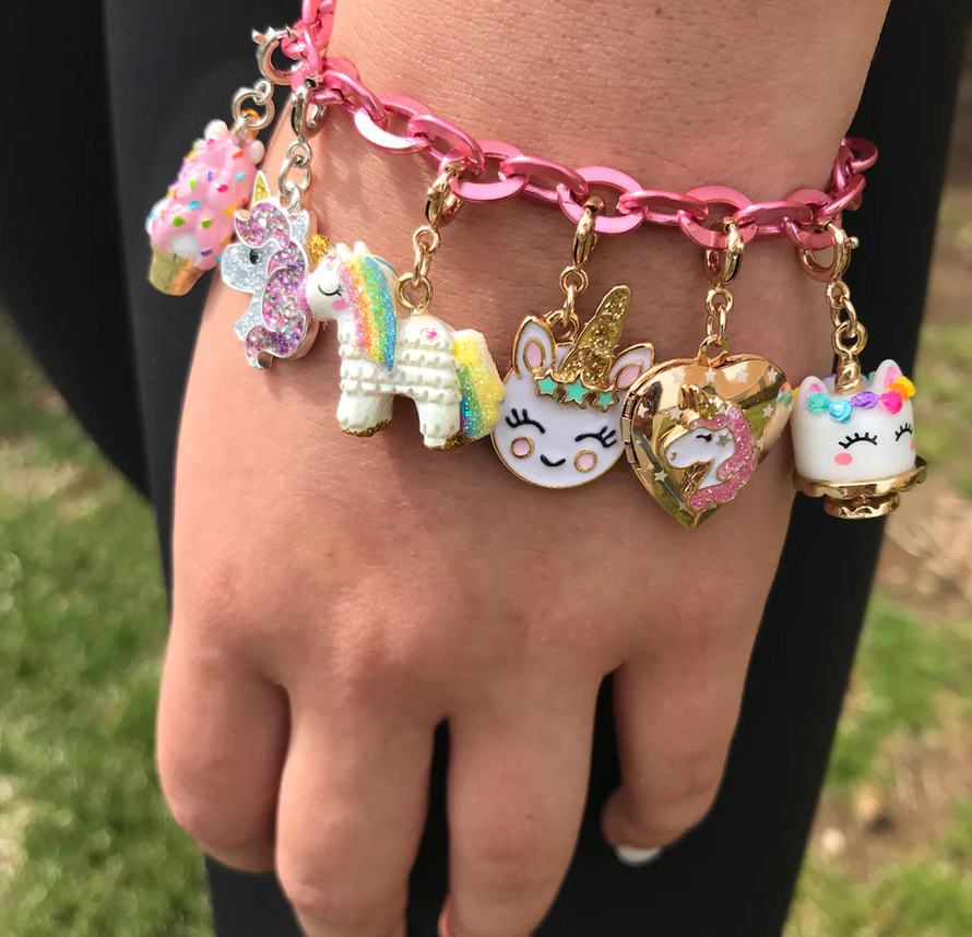 BRACELET CHAIN PINK CHARM IT