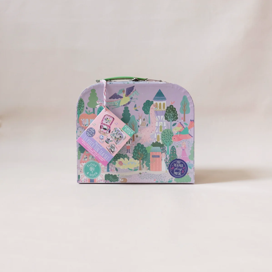 TEA SET TIN FAIRY TALE MUSICAL 11 PC