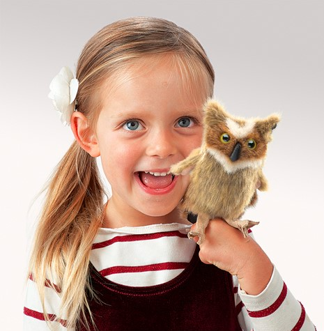 FINGER PUPPET GREAT HORNED OWL