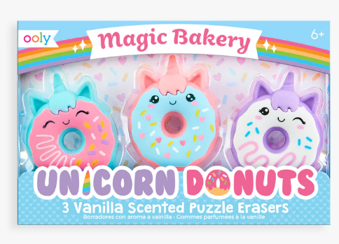 ERASERS UNICORN DONUTS 3PK