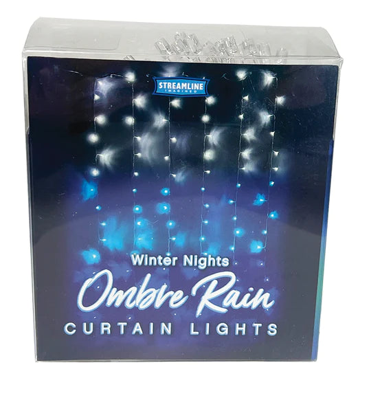 LIGHTS WINTER NIGHTS OMBRE RAIN CURTAIN