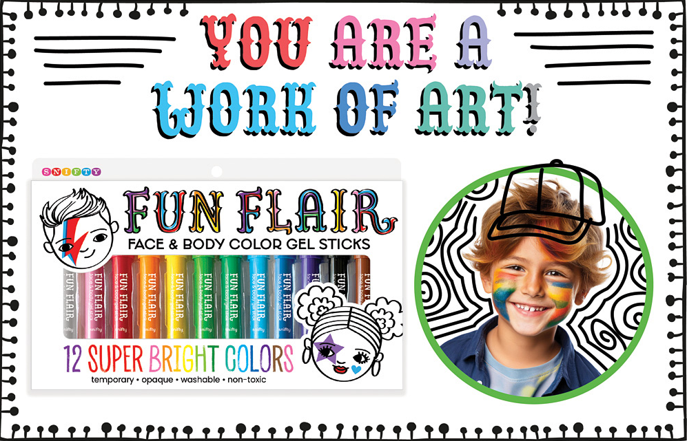 FACE & BODY COLOR GEL STICKS FUN FLAIR