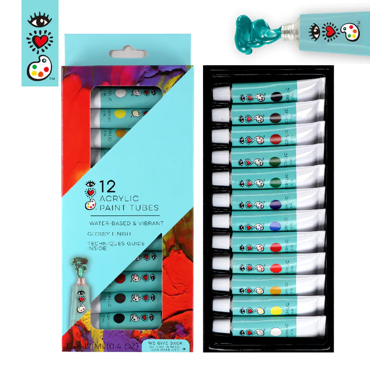PAINT TUBES ACRYLIC 12 PC