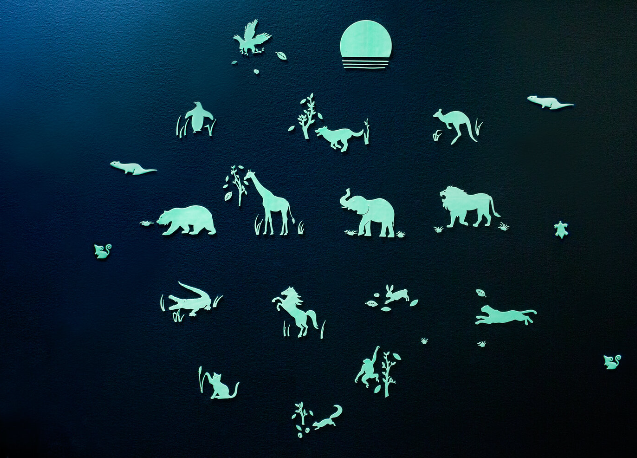 SAFARI ANIMAL GLOW STICKERS