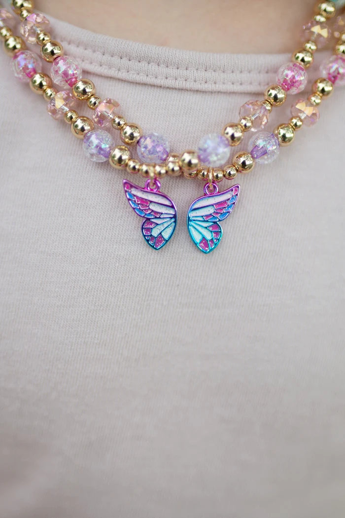 NECKLACE SET BFF BUTTERFLY WISHES 2-PCE