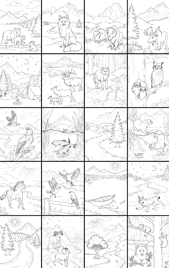 COLORING BOOK DISCOVER THE RIVER