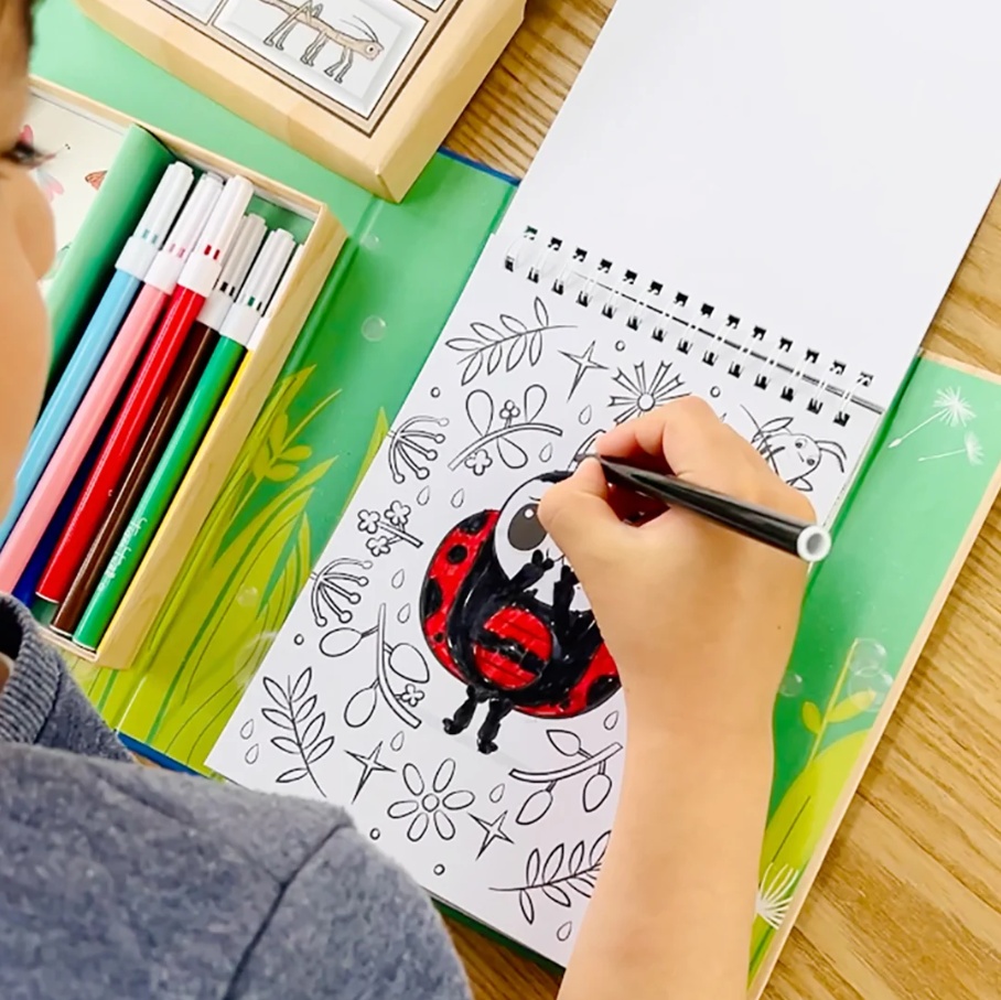 COLOURING SET BACKYARD BUGS