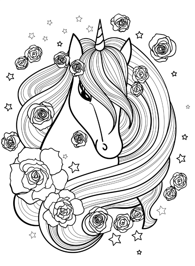 COLORING BOOK UNICORNS EASY REMOVE PAGES