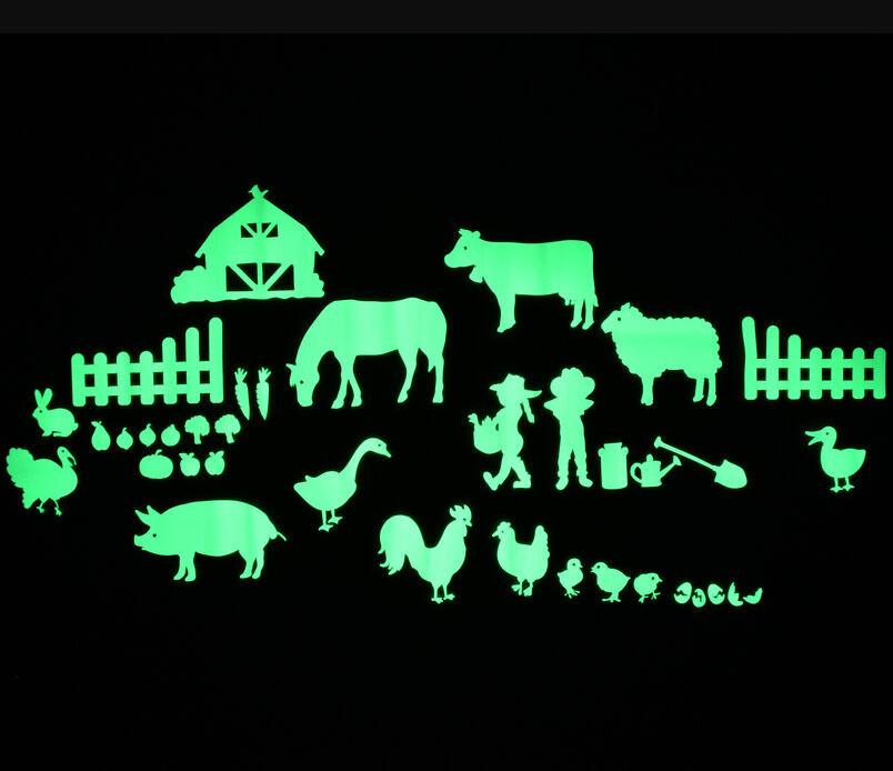 SAFARI ANIMAL GLOW STICKERS