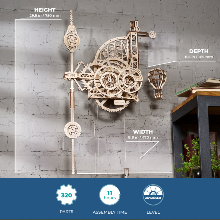 UGEARS AERO CLOCK