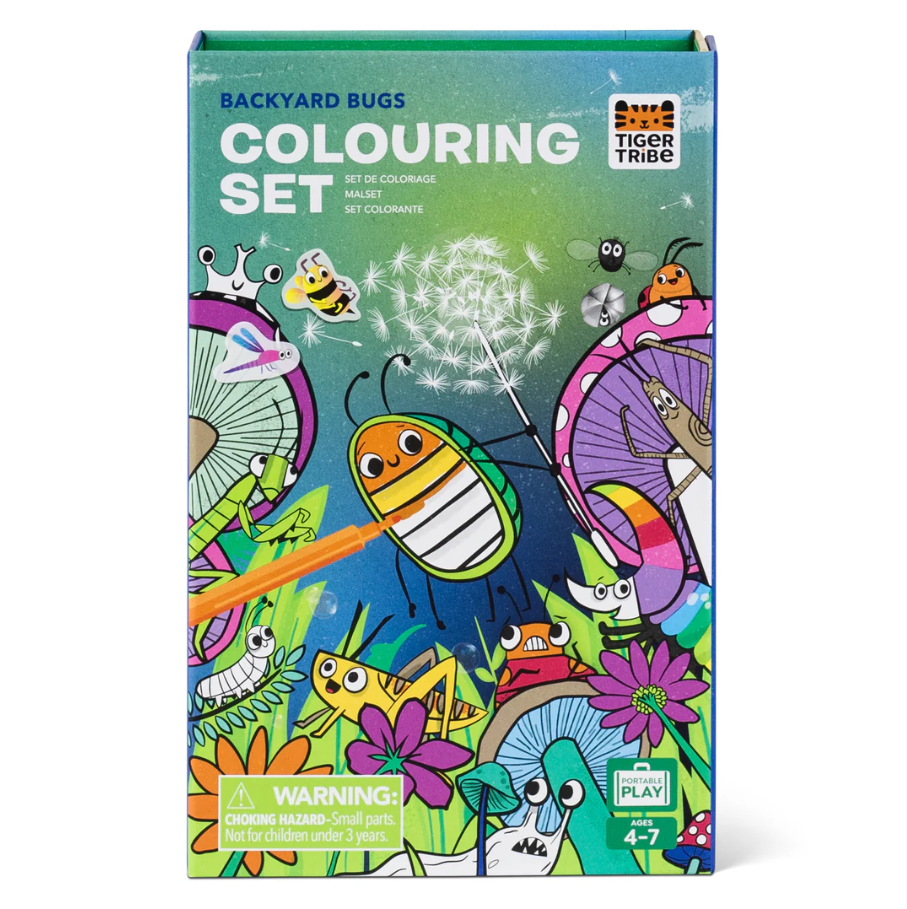 COLOURING SET BACKYARD BUGS