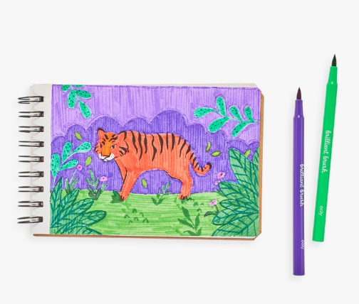 BRUSH MARKERS BRILLIANT 12-PK