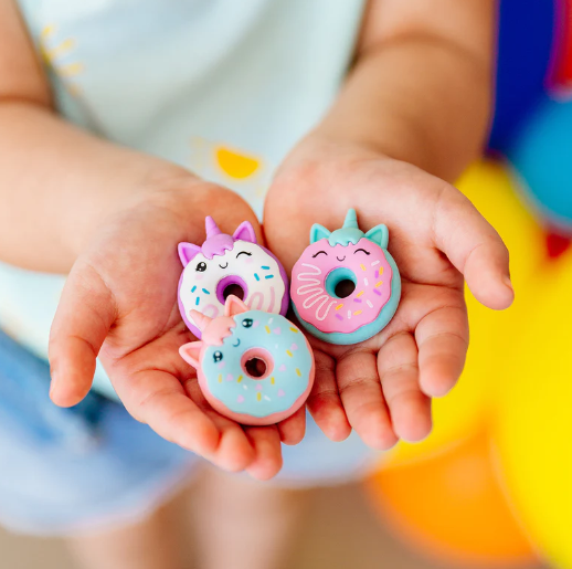 ERASERS UNICORN DONUTS 3PK