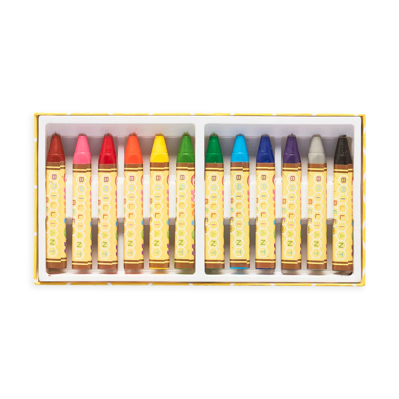 CRAYONS BRILLIANT BEESWAX 12PK