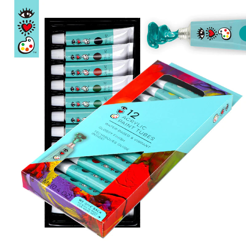 PAINT TUBES ACRYLIC 12 PC