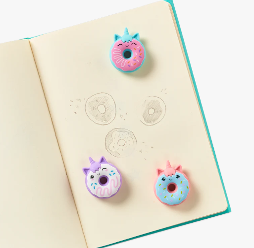 ERASERS UNICORN DONUTS 3PK