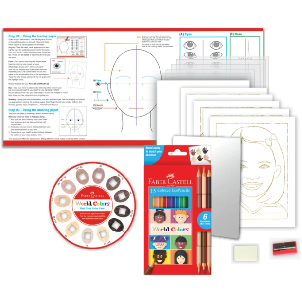 HOW TO DRAW FACES WORLD COLORS