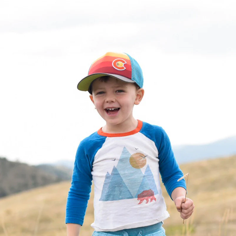 KIDS TRUCKER SUNSET FADER HAT