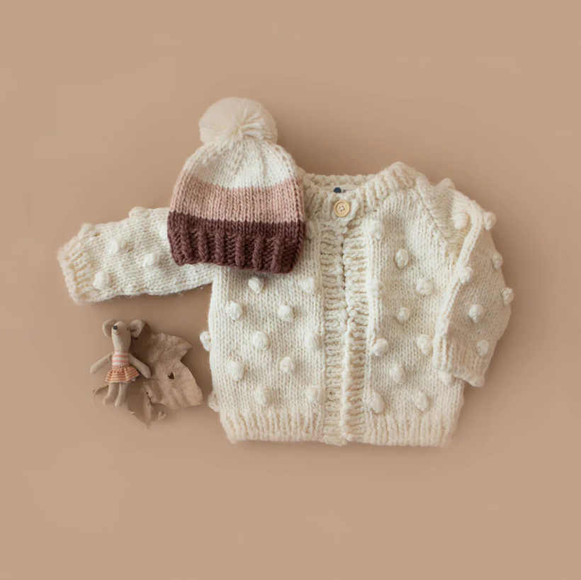 CARDIGAN POPCORN HANDKNIT