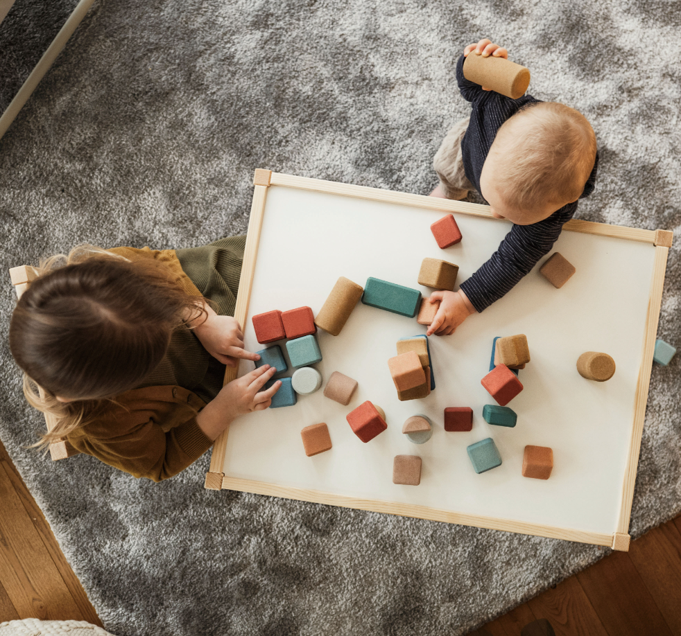 BLOCK SET 40 PC 8 SHAPES KORKO