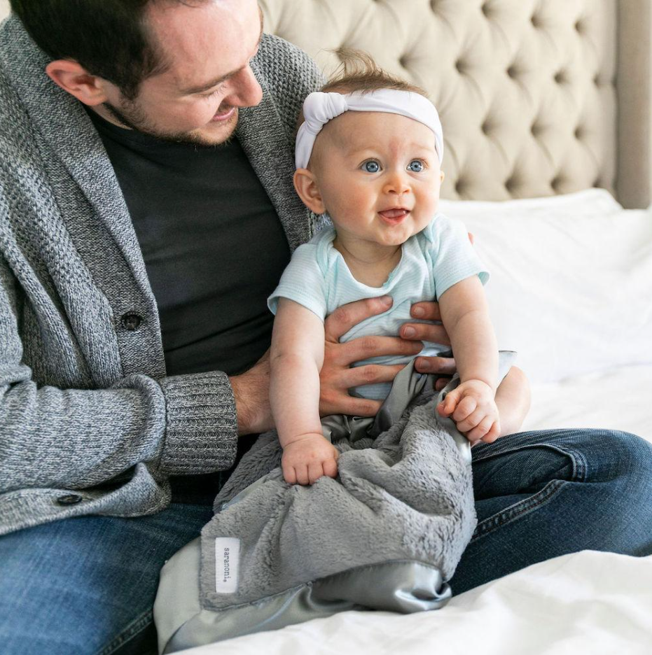 BLANKIE SATIN TRIM GRAY