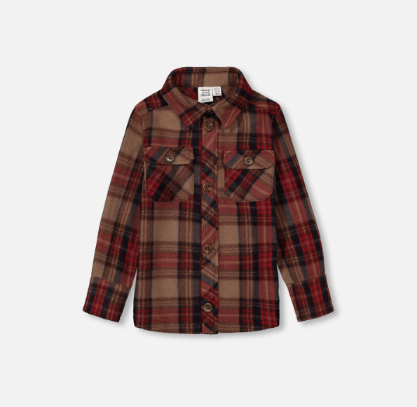 SHIRT SOFT BROWN PLAID