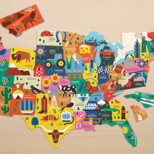 PUZZLE 70 PCE USA MAP