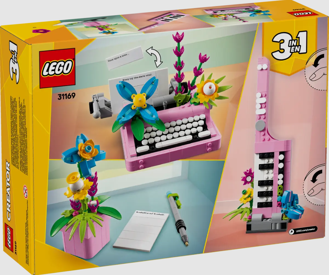TYPEWRITER WITH FLOWERS CREATOR LEGO