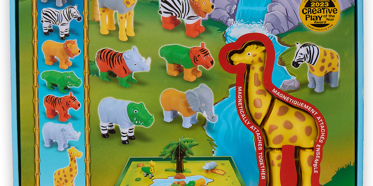 JUNGLE ANIMALS MAGNETIC MIX OR MATCH DELUXE — Clothes Pony