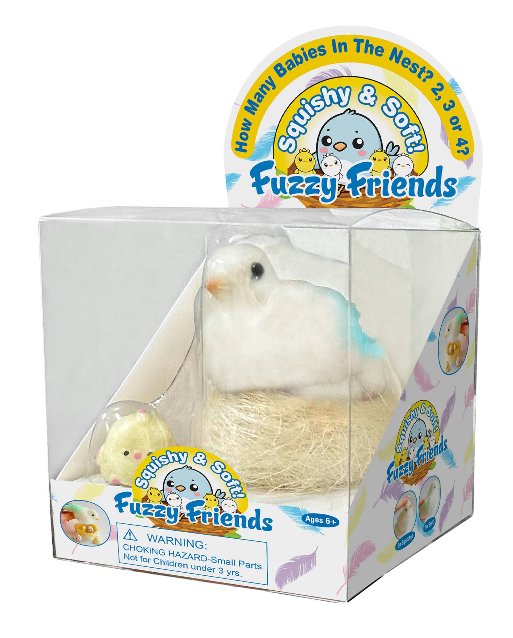 FUZZY FRIENDS BIRD W/ BABIES SQUISHY & SOFT