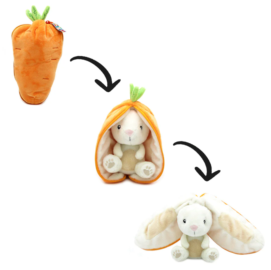 BUNNY FLIPS INTO CARROT PLUSH