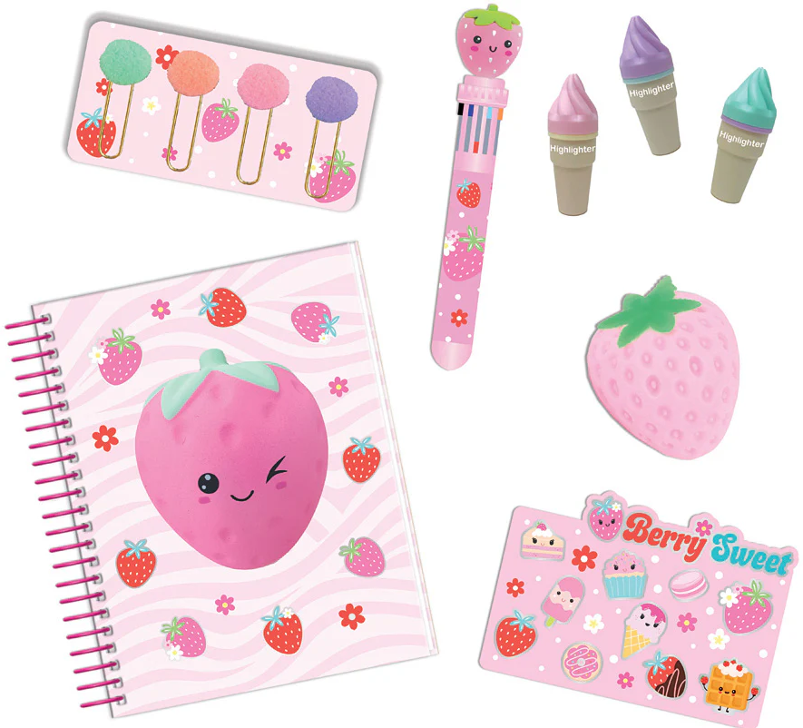 JOURNAL BOOK SQUISHY STRAWBERRY