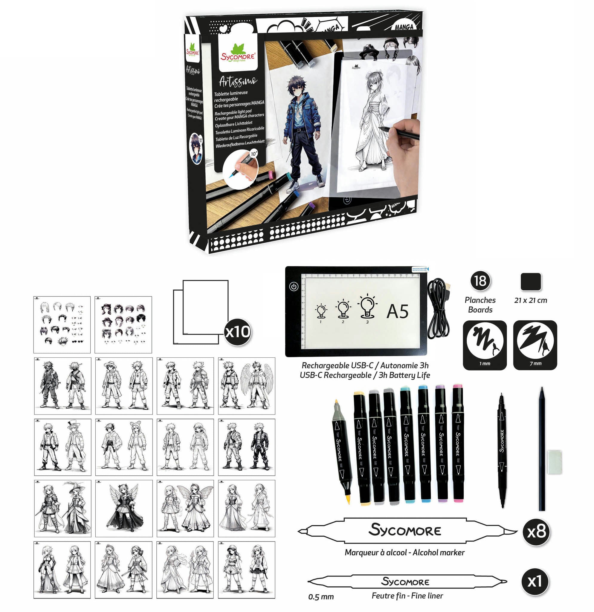 LIGHT PAD CREATE YOUR MANGA CHARACTERS