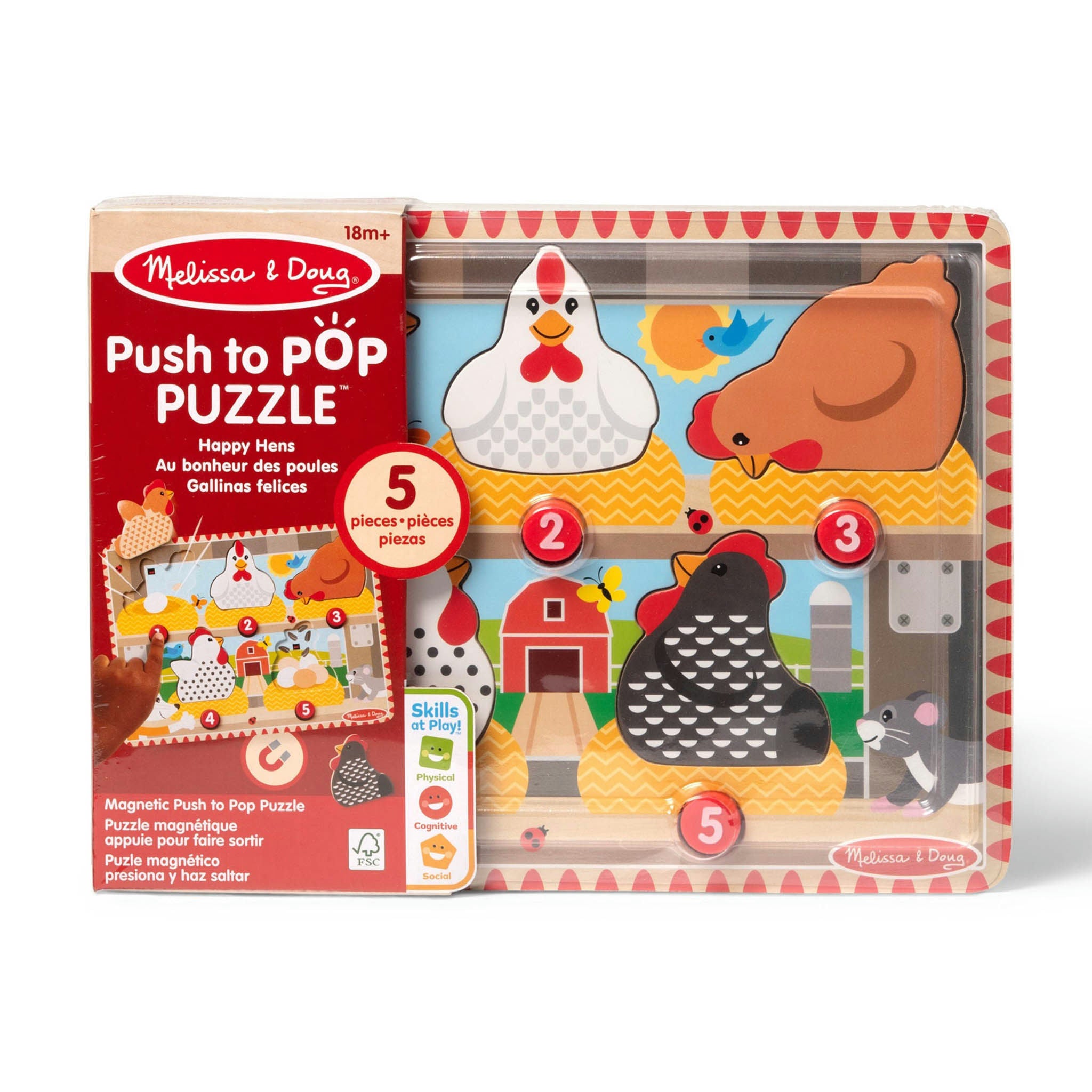 HAPPY HENS PUZZLE PUSH TO POP