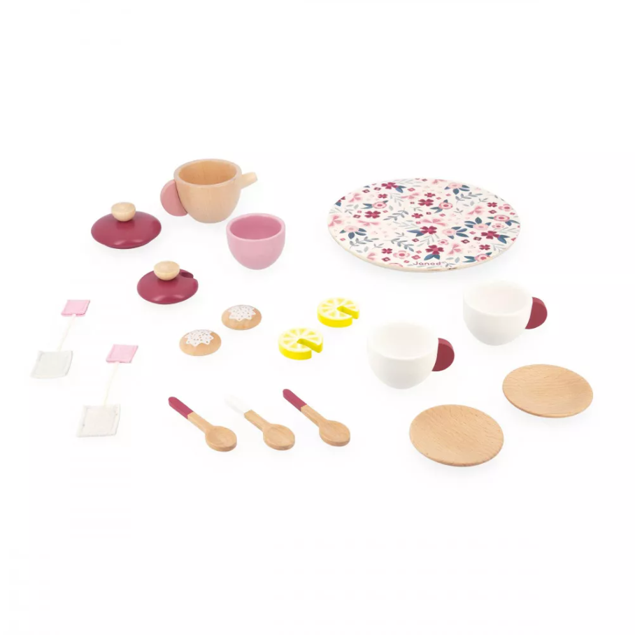 TEA SET TWIST WOOD & FELT