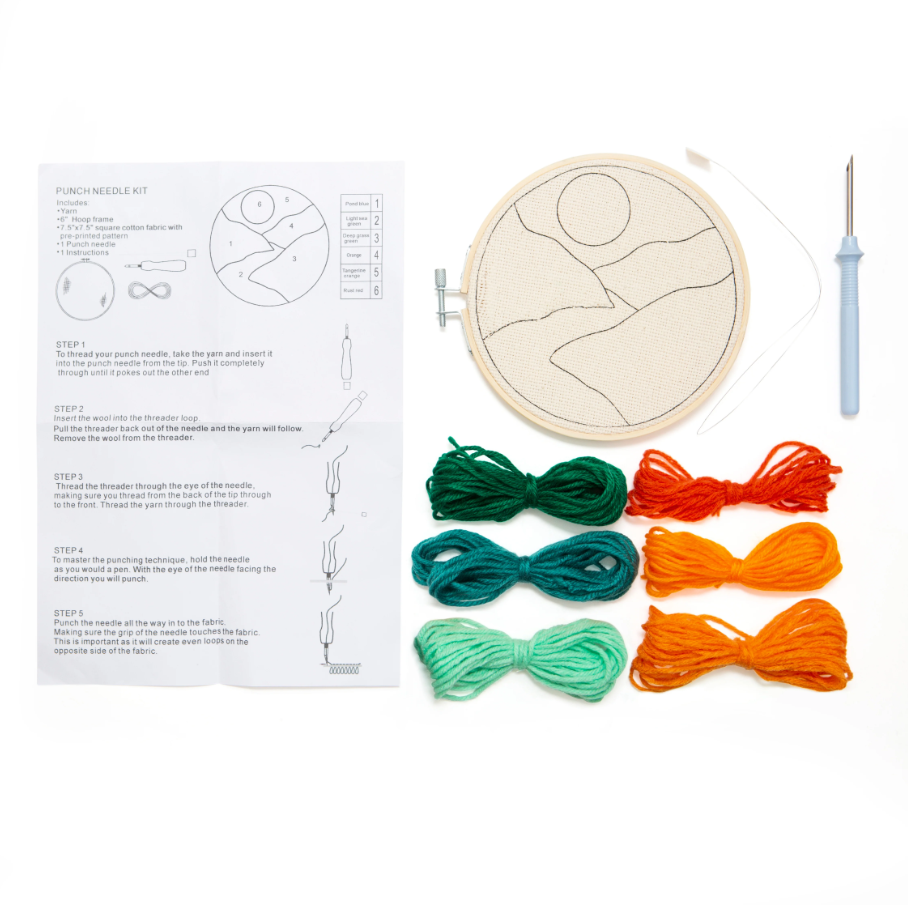 PUNCH NEEDLE LANDSCAPE KIT