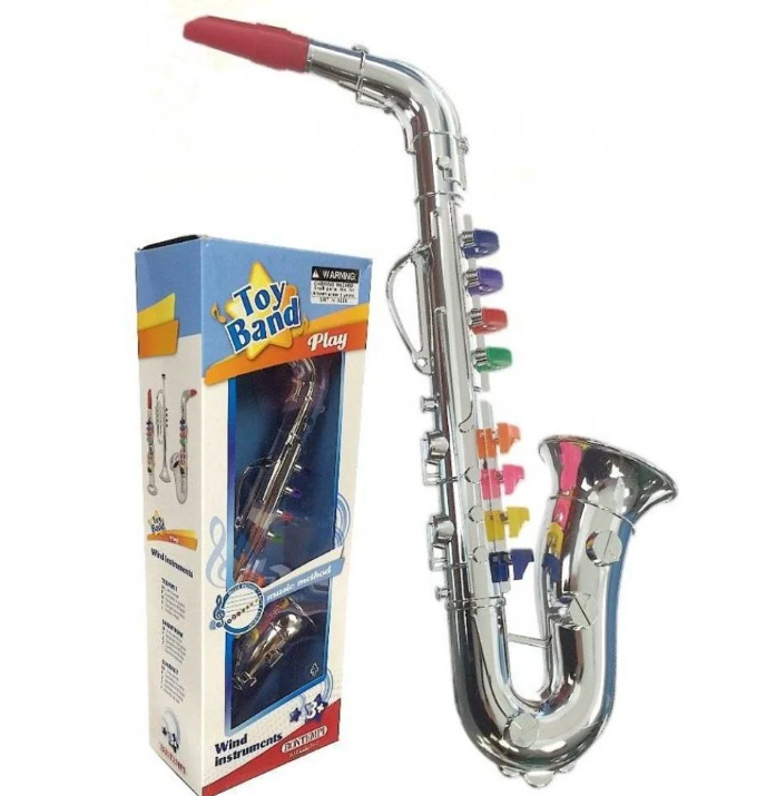 Toy Saxophone Party Props Saxophone Toy Kids Learning Accessories (Silver)