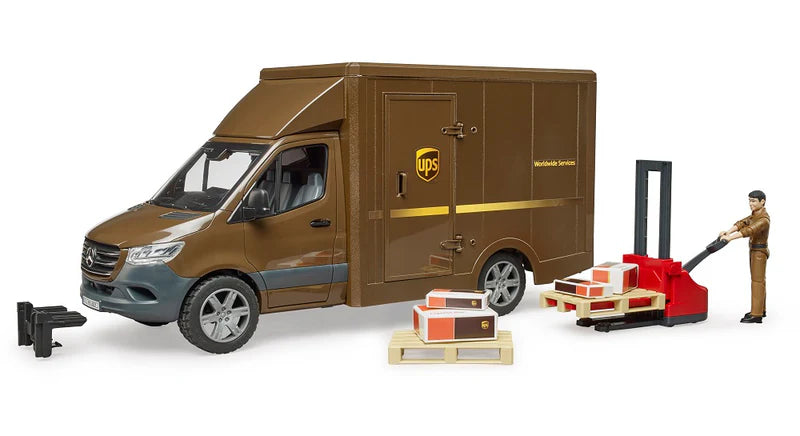UPS TRUCK MB SPRINTER W PALLET JACK & DRIVER