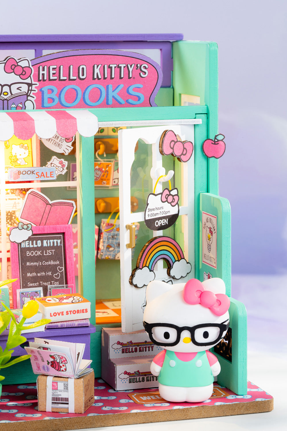 HELLO KITTY MINIATURE BOOKSTORE DIY BUILD