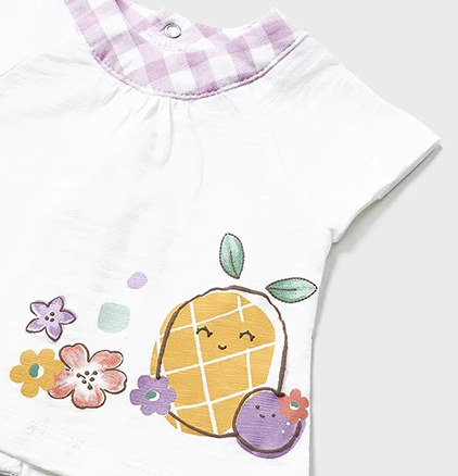 SHORT SET FRUIT GINGHAM