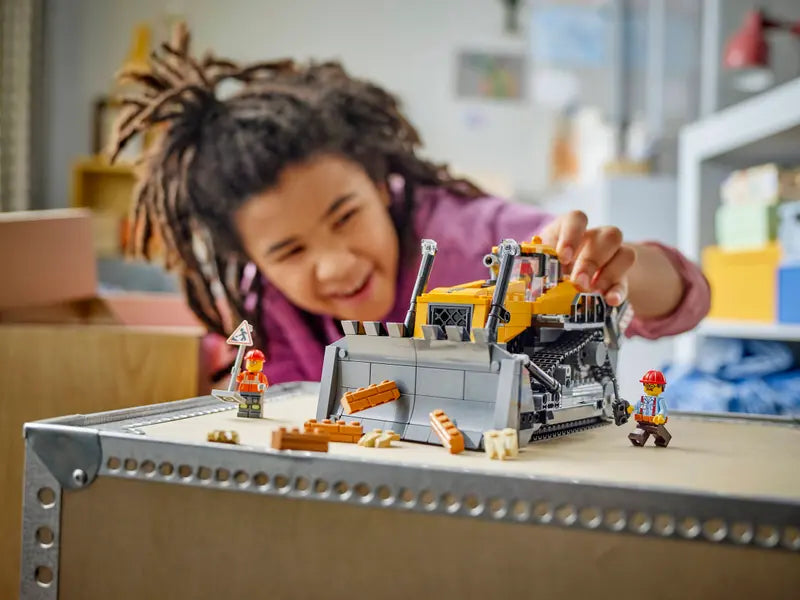 YELLOW BULLDOZER CITY LEGO