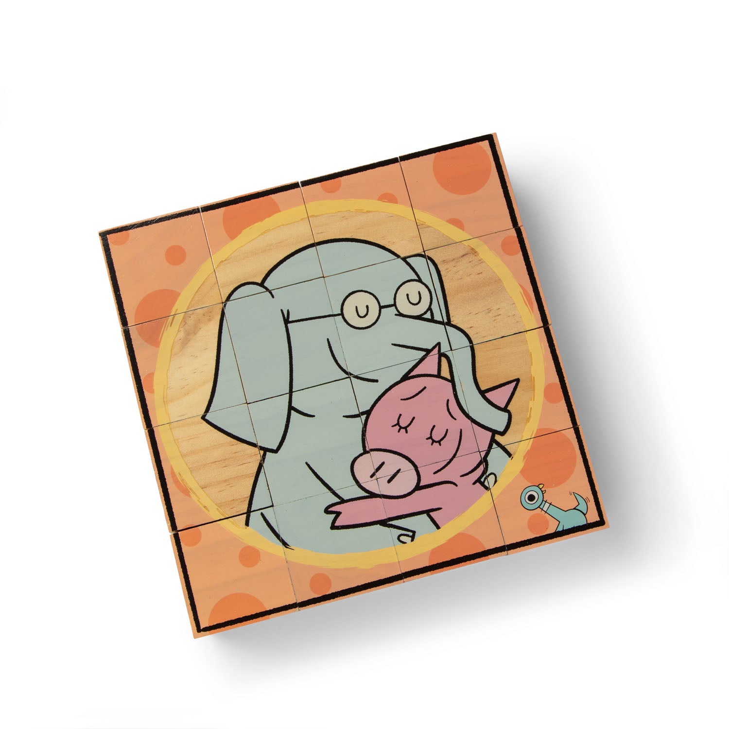 PUZZLE WOODEN CUBE ELEPHANT & PIGGIE