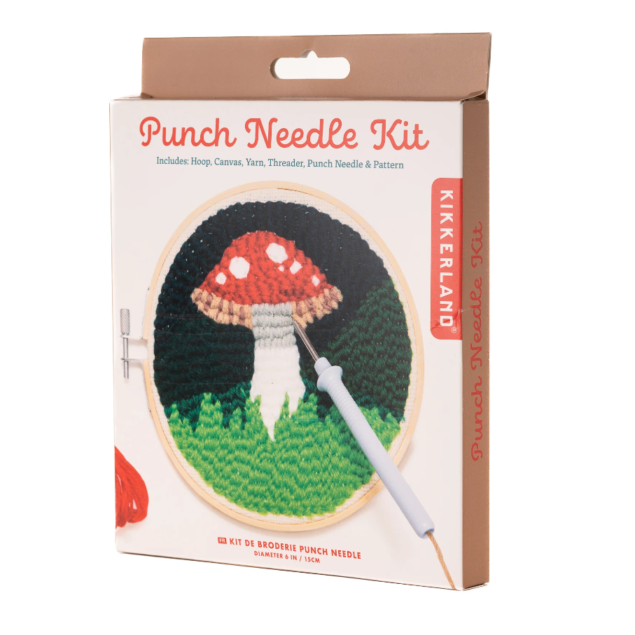 PUNCH NEEDLE MUSHROOM KIT