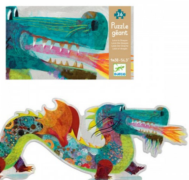 Djeco Leon The Dragon Giant Puzzle - Best for Ages 5 to 7
