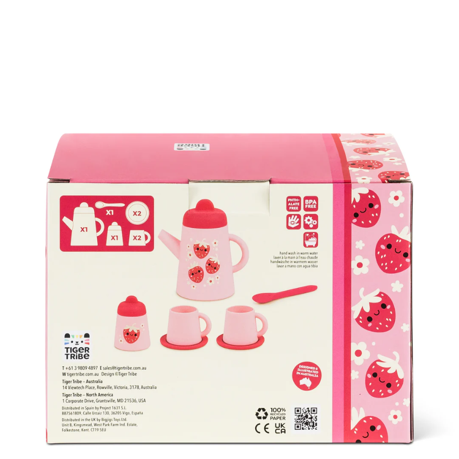 TEA SET STRAWBERRY PATCH SILICONE